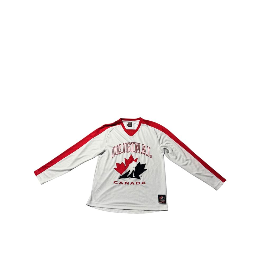 VTG Sogo Team Canada Ice Hockey Jersey Men's L White Red Original Embroidered - Picture 4 of 14
